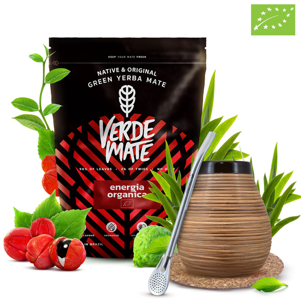 Yerba Mate Sæt Verde Mate 400g 0,4kg Kalabas + Bombilla