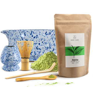 Sæt til brygning af matcha-te: matcha 100g + tilbehør