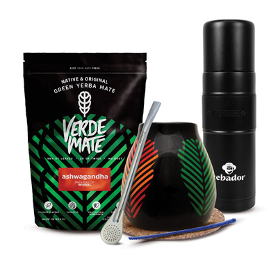 Yerba Mate Sæt Verde Mate 400g 0,4kg Yerbomos XL + Kalabas + Bombilla