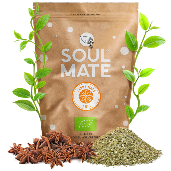 Yerba Mate Sæt Soul Mate Organica 2x500g 1kg Kalabas + Bombilla