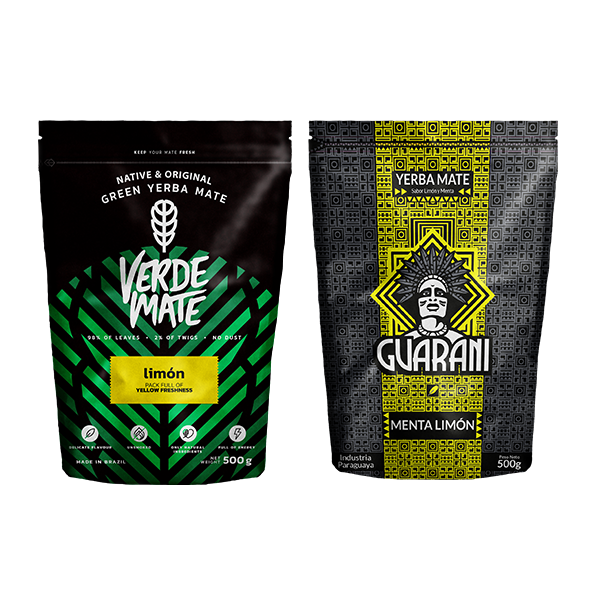 Verde Mate Grøn Limon 500g + Guarani Menta Limon 500g