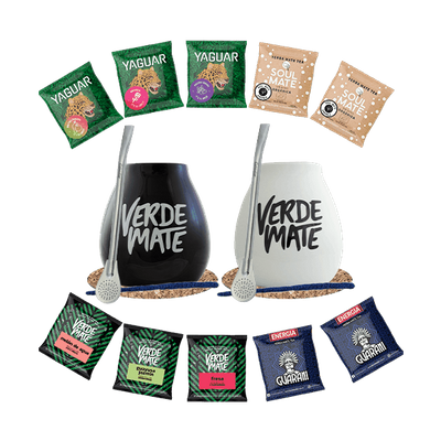 Yerba Mate Sæt 10x50 2x Kalabas + 2x Bombilla