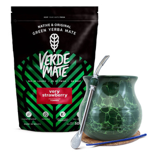 Yerba Mate Sæt Verde Mate 500g Kalabas + Bombilla