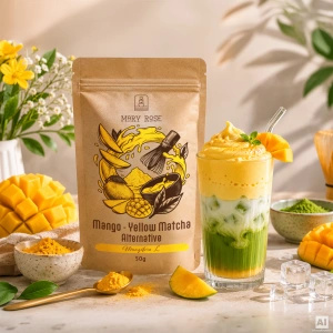 Sæt med farverige matchaer: Red Matcha + Orange Matcha + Yellow Matcha