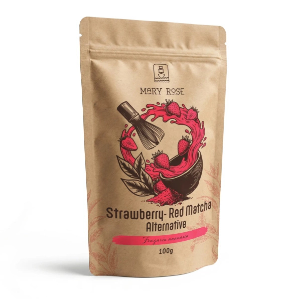 Mary Rose – Red Matcha Alternative – Jordbær (pulver) 100 g