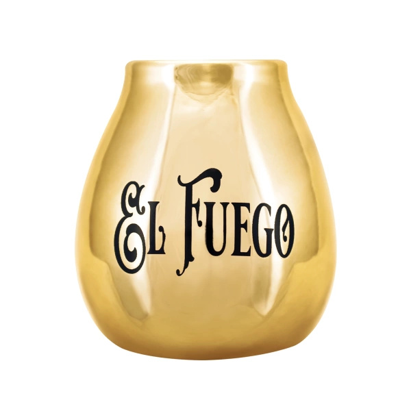 Yerba mate-sæt El Fuego keramisk kalabas bombilla