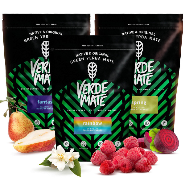 Yerba Mate Sæt Verde Mate Green 3x400g