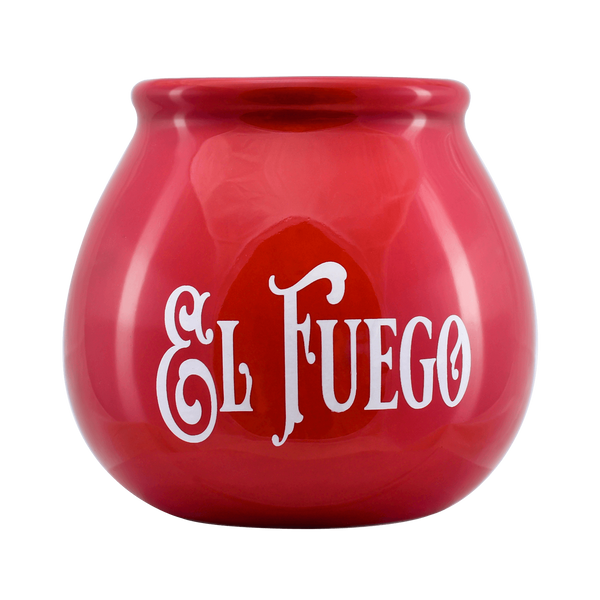 Keramisk kalabas med El Fuego-logo (rød) 300 ml