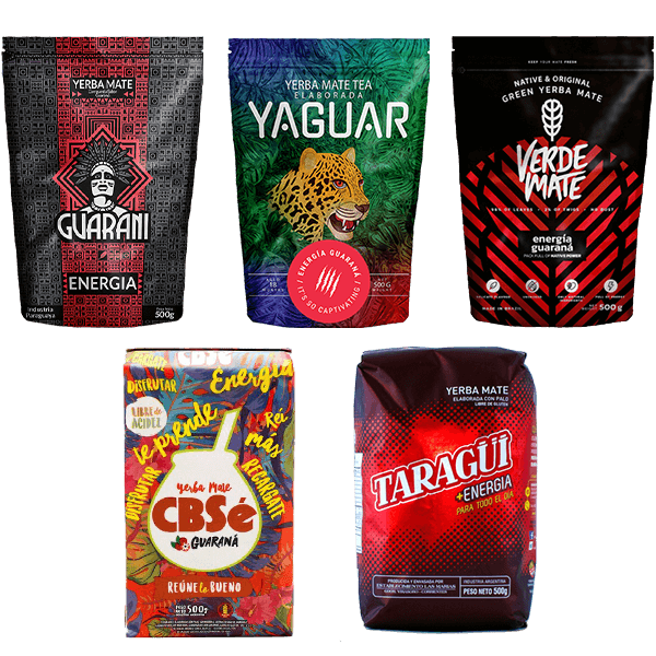 Yerba Mate Energia 5x0,5kg Forskellige mærker