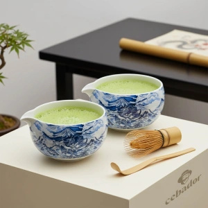 Ceremonielt sæt til brygning af matcha-te: japansk økologisk matcha 30g + tilbehør