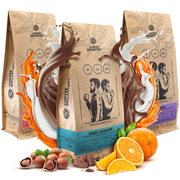 Sæt Bro Coffee Roastery Costa Rica San Rafael + Nicaragua Colibrí Azul + Brazil Guaxupe 3x1kg (3kg)