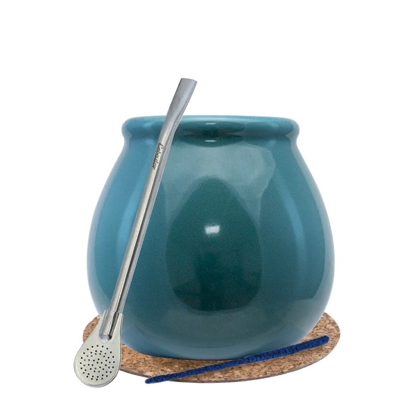 KIT til at starte Yerba Mate LARGE CALABASH bombilla