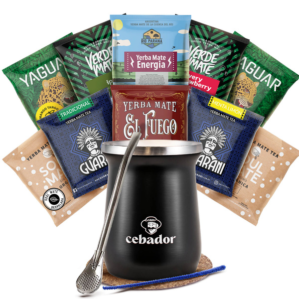 Yerba Mate Startsæt 10x50g 500g TermoMate + Bombilla