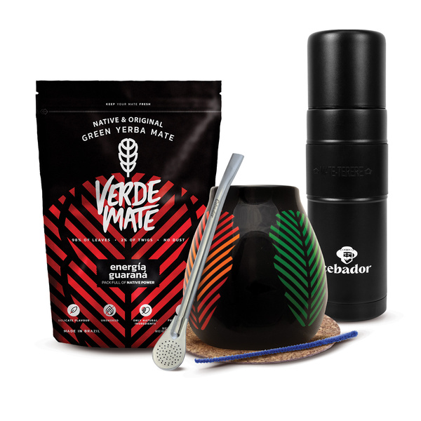 Yerba Mate Sæt Verde Mate 400g 0,4kg Yerbomos XL + Kalabas + Bombilla