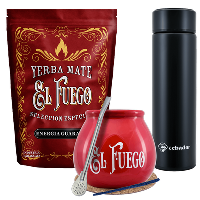 Yerba Mate El Fuego MOC 500 g kalabas termokande sæt