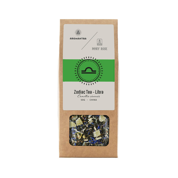 Aromantra x Mary Rose – Stjernetegn-te – Vægten (grøn te) 50 g