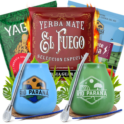 Yerba Mate Energia Sæt TIL TO Kalabas Bombilla