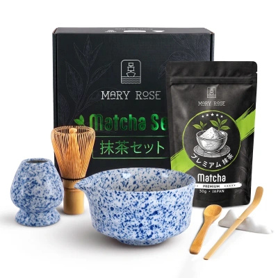 Gavesæt: japansk matcha i premiumkvalitet + matchawan + bambustilbehør