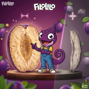 FiloLilo – Frysetørrede blommer (halve) 100 g