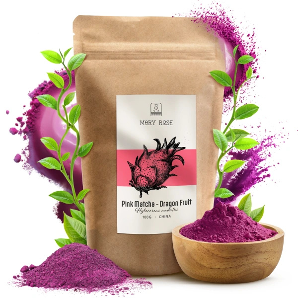 Mary Rose – Pink Matcha – Dragon fruit (pulver) 100 g