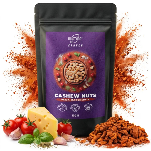 Nustino Crunch – Ristede cashewnødder – Pizza Margherita 100 g