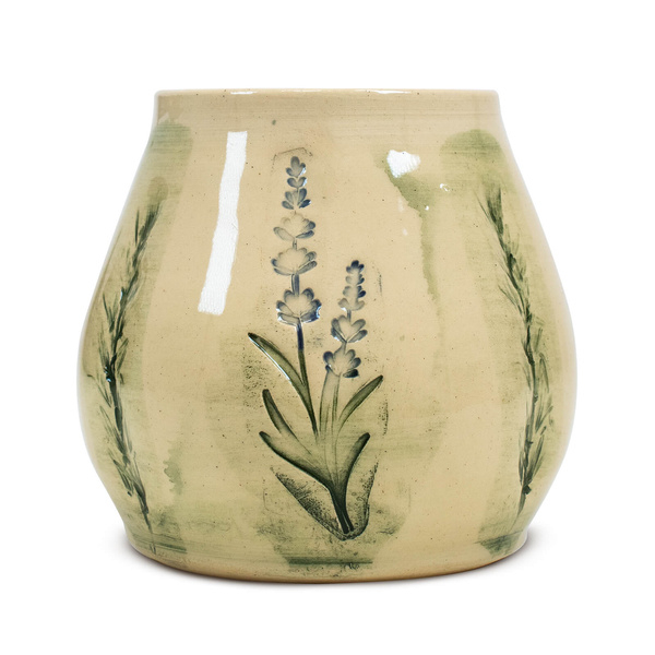 Keramisk kalabas Flora Green 300 ml – Crater-serien