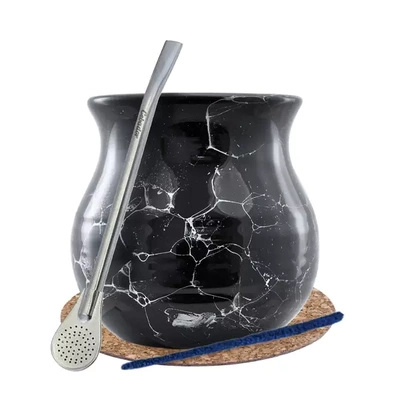 Yerba Mate Matero sæt Calabash Bombilla 19cm