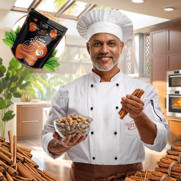 Nustino – Jordnøddesmør i pulverform – Cinnamon 400 g