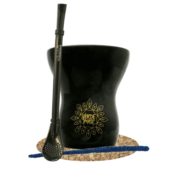 Sæt med Tilbehør til Yerba Mate: Kalabas + Bombilla
