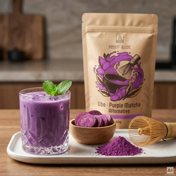 Sæt med farverige matchaer: Purple Matcha + Blue Matcha