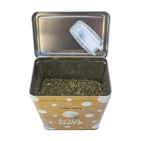 Yerbera – Metaldåse + Soul Mate Orgánica Menta Limon 0,5 kg