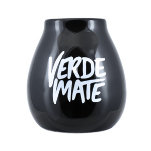 Keramisk mate-kop med Verde Mate-logo (sort) 350 ml