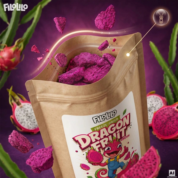 FiloLilo – Frysetørret dragefrugt (skiver) 20 g