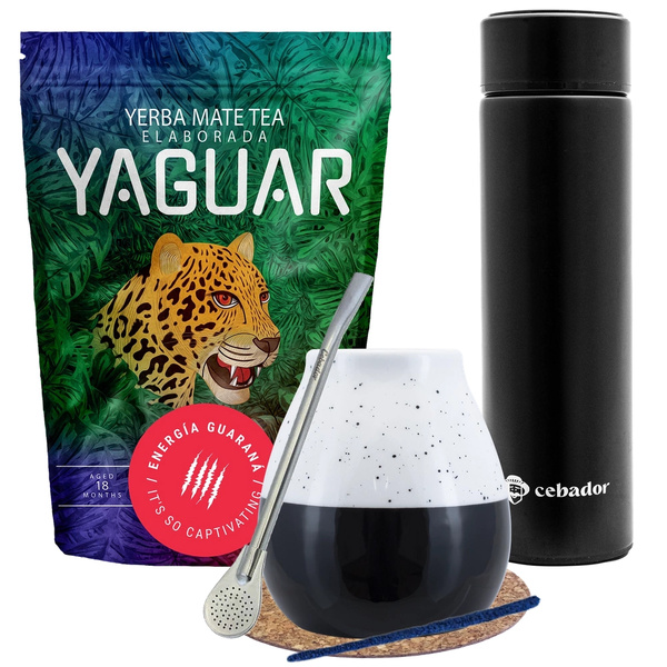 Yerba Mate Yaguar Energia 500 g sæt + termokande