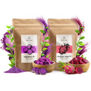 Sæt med farverige matchaer: Pink Matcha + Purple Matcha