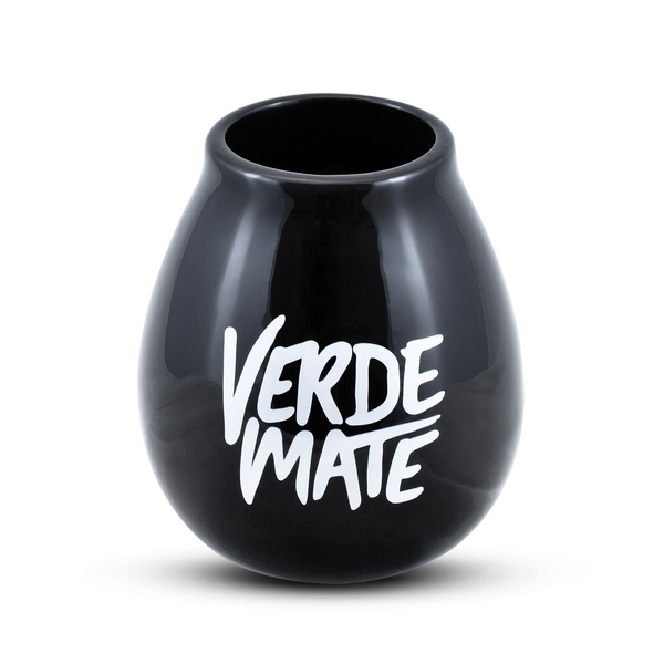 Keramisk mate-kop med Verde Mate-logo (sort) 350 ml