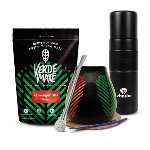 Yerba Mate Sæt Verde Mate 400g 0,4kg Yerbomos XL + Kalabas + Bombilla