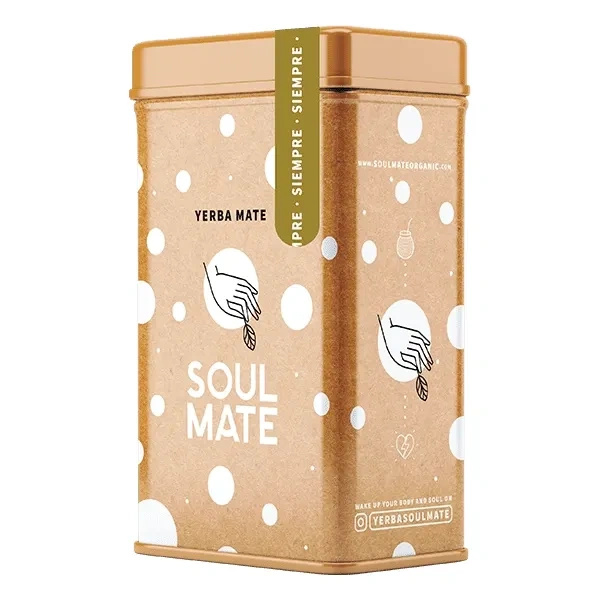 Yerbera – Metaldåse + Soul Mate Orgánica Siempre 0,5 kg