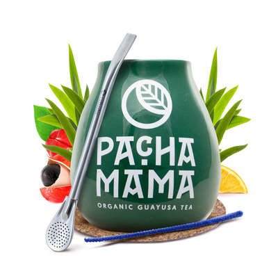 Sæt Gourd + Bombilla 19 cm Yerba Mate Guayusa