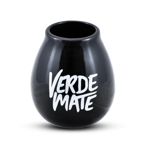 Keramisk mate-kop med Verde Mate-logo (sort) 350 ml