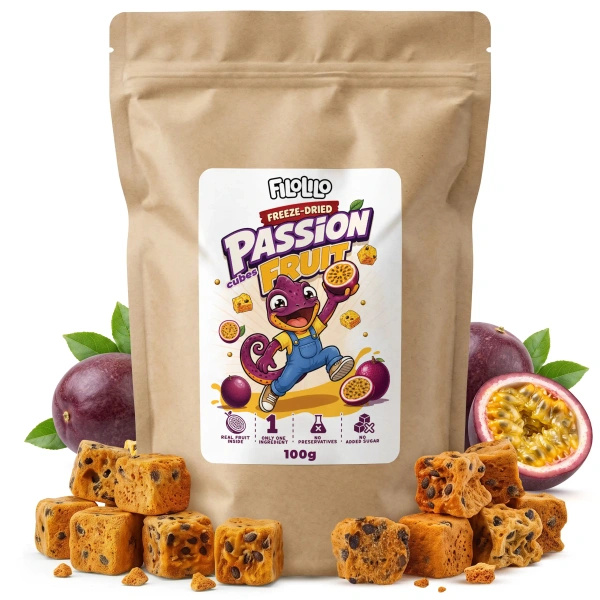 FiloLilo – Frysetørret passionsfrugt (terninger) 100 g