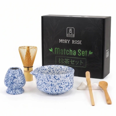 Gavesæt: tilbehør til tilberedning af matcha-te