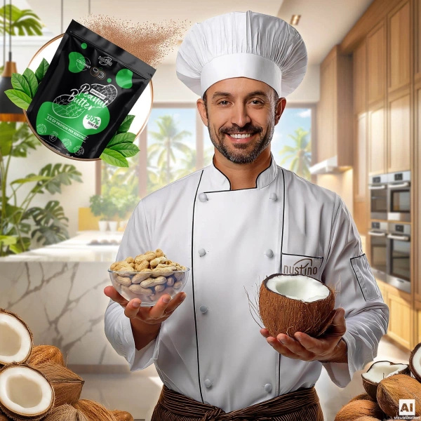 Nustino – Jordnøddesmør i pulverform – Coconut (uden tilsat sukker) 400 g