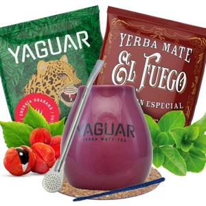 Yerba mate-sæt Kalabas Bombilla + 2x50g