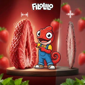 FiloLilo – Frysetørrede jordbær (skiver) 20 g
