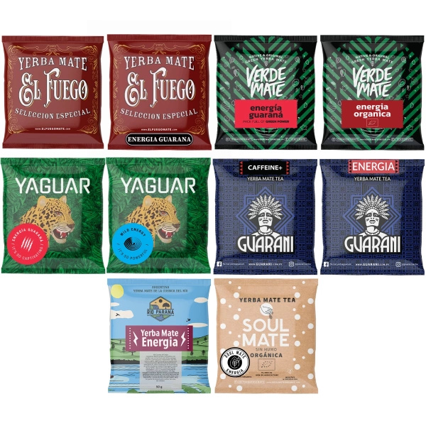 Yerba Mate BEDST TIL START 10x50g MEST KRAFTIG