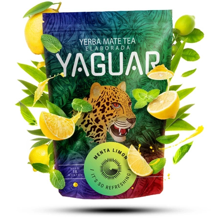 Yerba Mate-sæt Yaguar Naranja 500g + Yaguar Menta Limon 500g