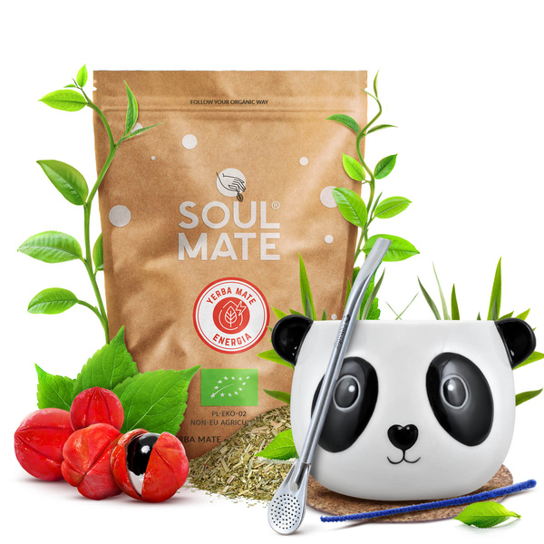 Yerba Mate sæt Soul Mate Energia 500g Kalabas + Bombilla