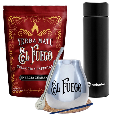 Yerba Mate El Fuego Energia 500 g termokande-sæt