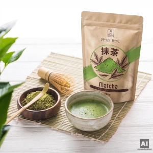 Sæt med 2 kinesiske matcha‑teer: premium + kulinarisk